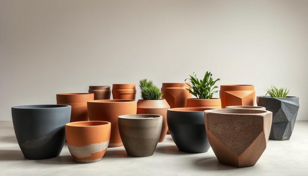 Materialien für Pflanzgefäße