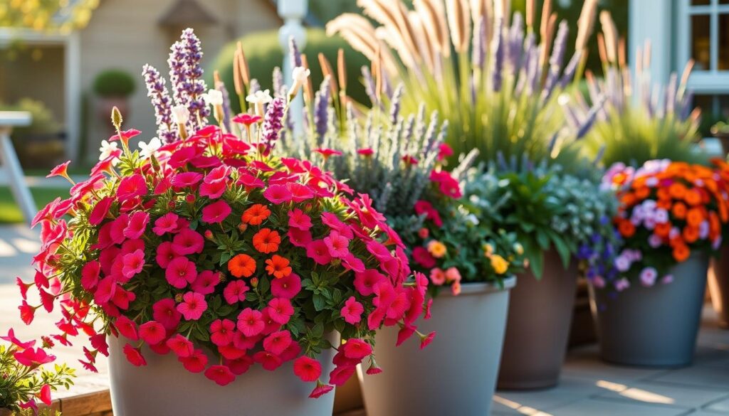 blumenkübel bepflanzen ganzjährig