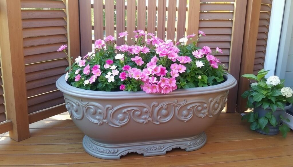 blumenkübel mit sichtschutz